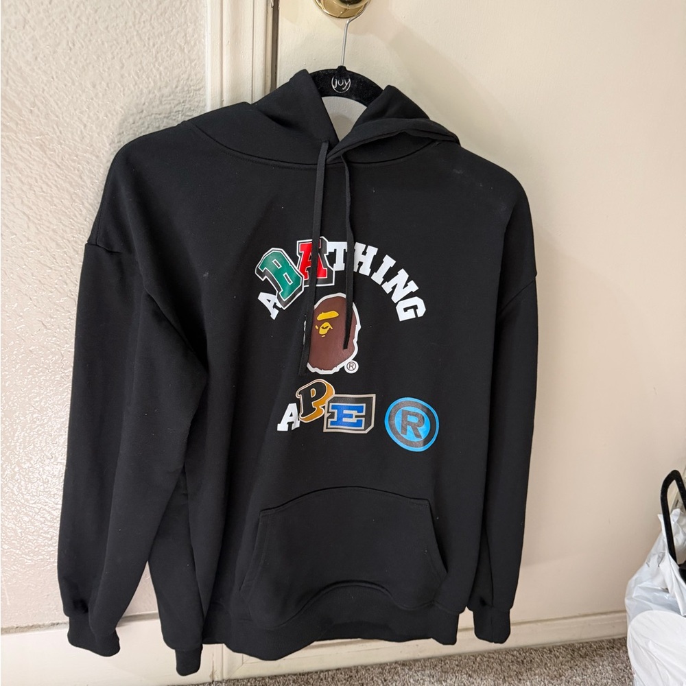 Black Bape hoodie with logo on the front